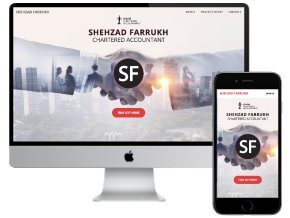 Display of SFACA website landing page on iMac and iPhone displays